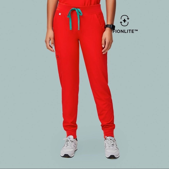 Figs Pants - FIGS Women’s Awesome Red FIONLITE - Zamora joggers
